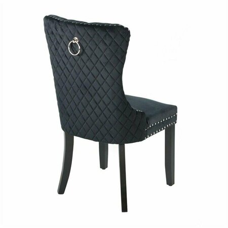 BETTER HOME Sofia Velvet Upholstered Tufted Dining Chair Set, Black VEL-CHAIR-2022-BLK